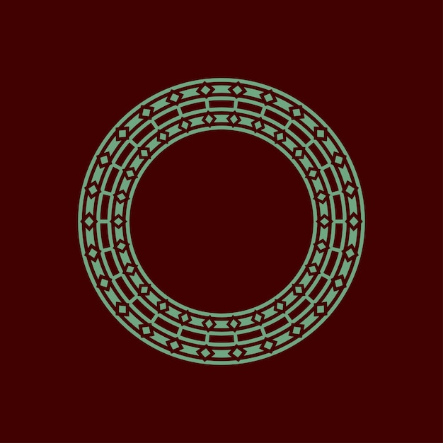 arte abstracto círculo decorativo marco de patrón ornamental