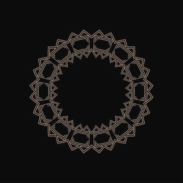 arte abstracto círculo decorativo marco de patrón ornamental