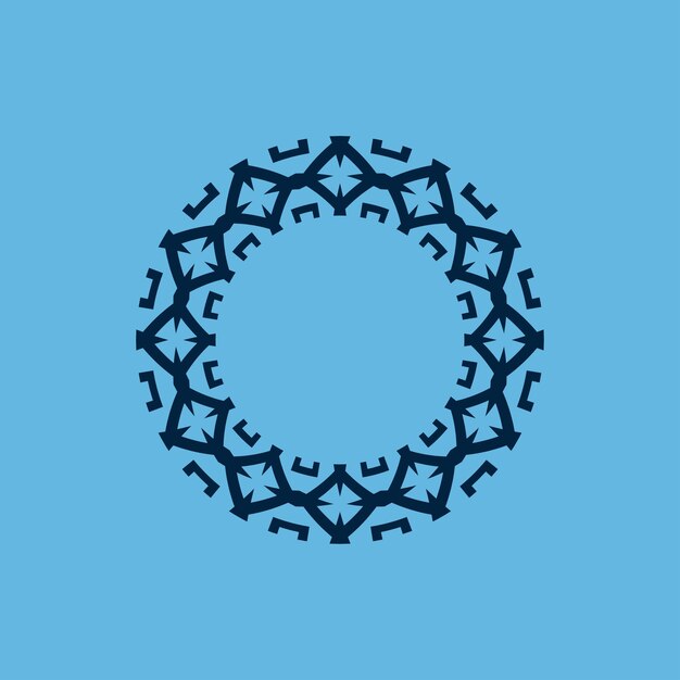arte abstracto círculo decorativo marco de patrón ornamental