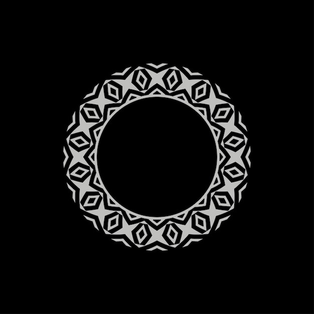 arte abstracto círculo decorativo marco de patrón ornamental