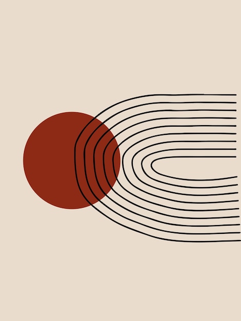 Arte abstracto para decoración y colección imprimible y fácil de editar
