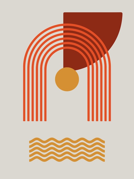Arte abstracto para decoración y colección imprimible y fácil de editar