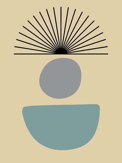 Arte abstracto para decoración y colección imprimible y fácil de editar