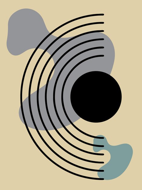 Arte abstracto para decoración y colección imprimible y fácil de editar