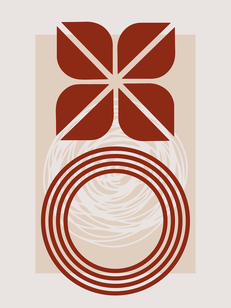 Vector arte abstracto para decoración y colección imprimible y fácil de editar