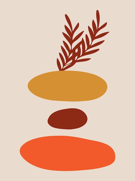 Arte abstracto para decoración y colección imprimible y fácil de editar