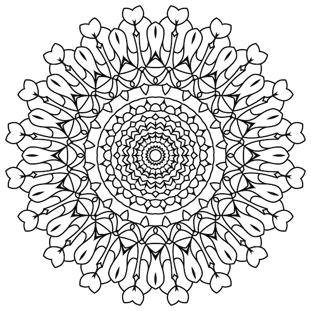 arte abstracto diseño patrón ilustración decoración de círculo vector gráfico mandala ornamento
