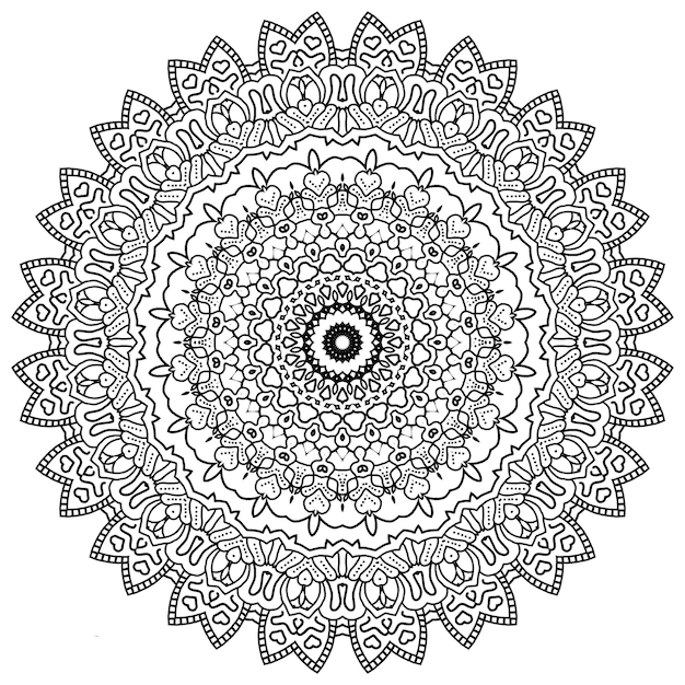 arte abstracto diseño patrón ilustración decoración de círculo vector gráfico mandala ornamento