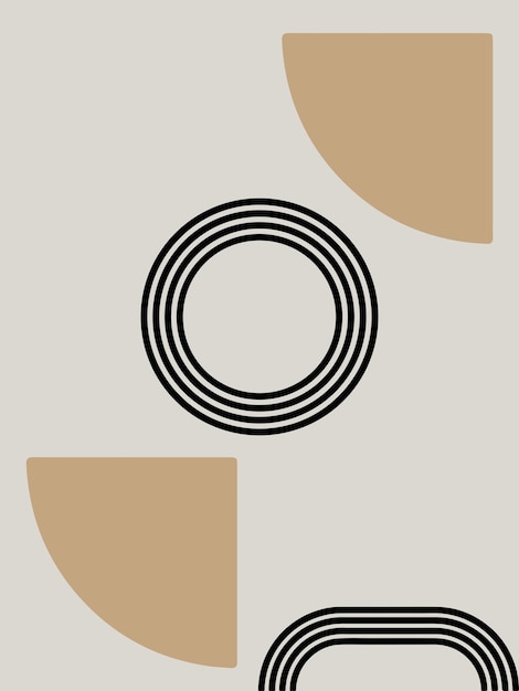 arte abstracto ilustración diseño vector minimalista cartel impresión forma geometría contemporánea