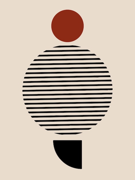 arte abstracto ilustración diseño vector minimalista cartel impresión forma geometría contemporánea