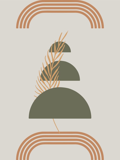 arte abstracto ilustración diseño vector minimalista cartel impresión forma geometría contemporánea