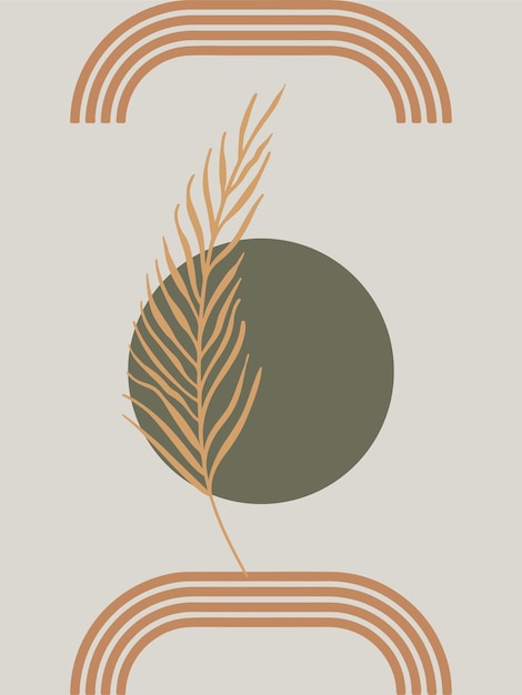 arte abstracto ilustración diseño vector minimalista cartel impresión forma geometría contemporánea