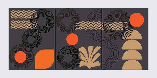 arte abstracto moderno y decoración de paredes de forma geométrica