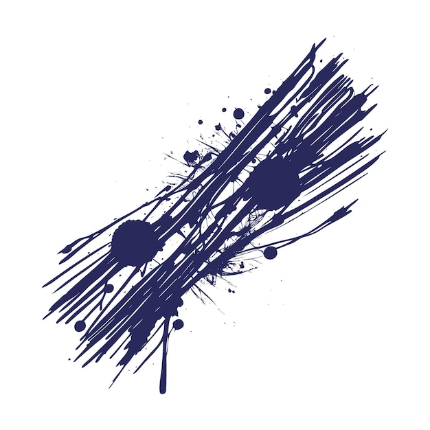 Arte abstracto oscuro expresivo con trazos de pincel audaces y garabatos gráficos de pincel