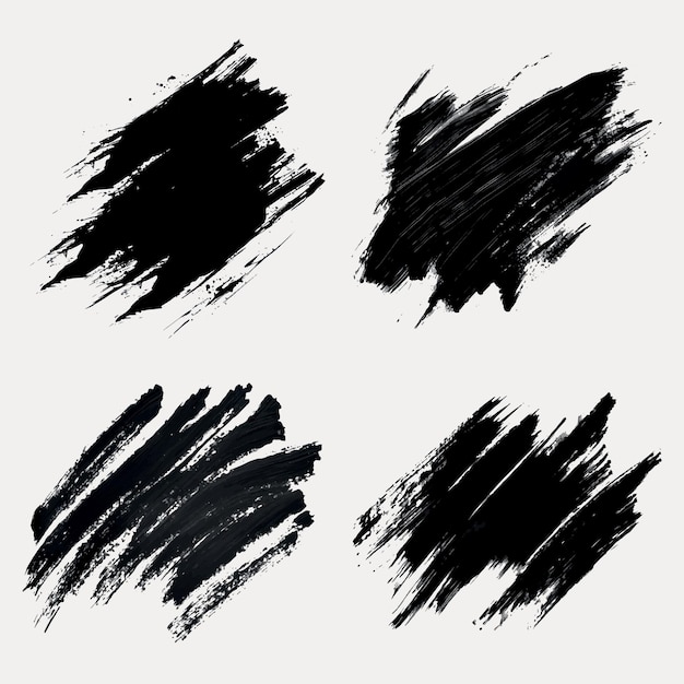 Arte abstracto con pinceladas negras