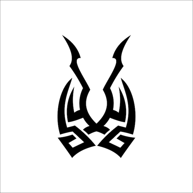 Arte Abstracto Tatuaje del vientre de Succubus Y2K en estilo neotribal monocromático