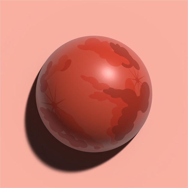 Arte de arcilla Sistema Solar 3D Vector Marte
