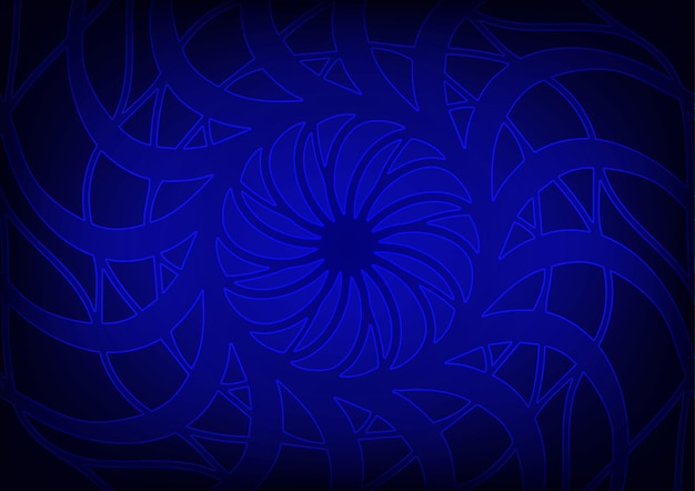 Arte azul remolino mandala curva fondo de papel tapiz