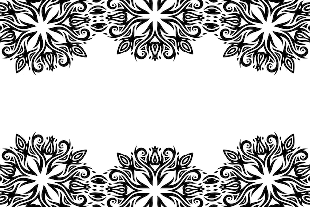 Arte con borde vintage negro y espacio de copia en blanco