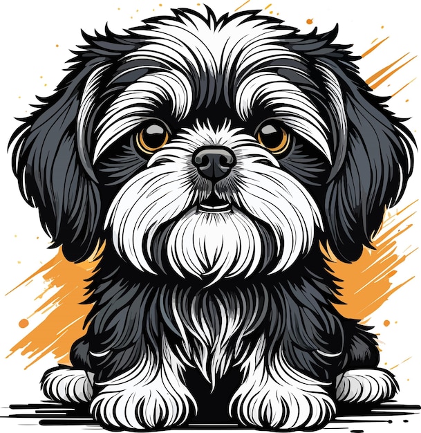 El arte del cachorro Shih Tzu es impresionante y encantador.