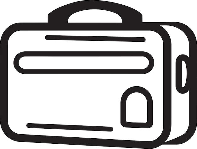 Arte de la caja de almuerzo Explorando en vectores