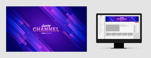 Arte del canal de youtube de juegos degradados