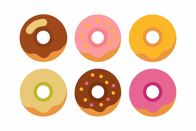 Arte de color de rosquillas que muestra la belleza de las rosquillas esmaltadas