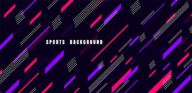 Arte colorido abstracto para el fondo deportivo. Partículas dinámicas