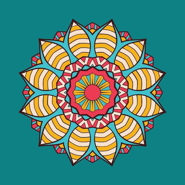 Arte colorido de la mandala del vector