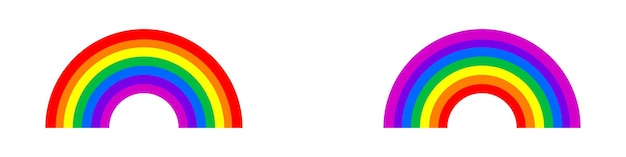 Arte conceptual del arcoíris. Arco iris sobre fondo blanco.