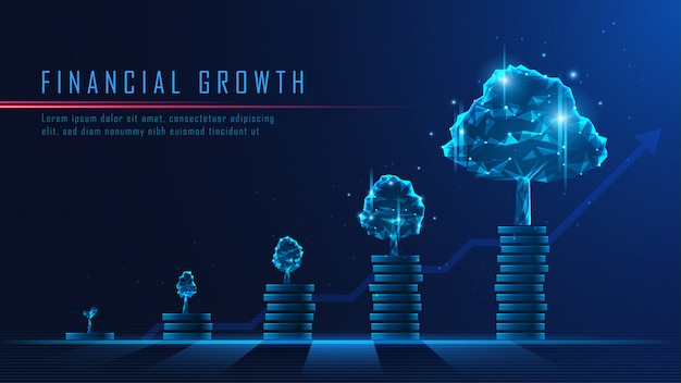 Arte conceptual del crecimiento financiero.