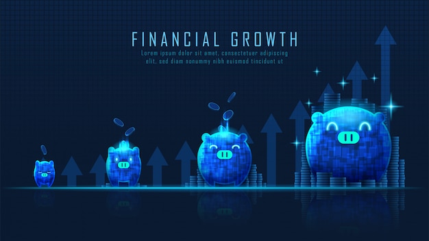 Arte conceptual del crecimiento financiero