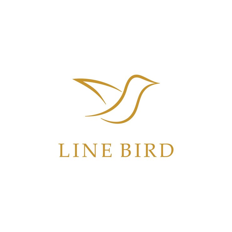 arte conceptual de dibujo de línea de pájaro de logotipo simple
