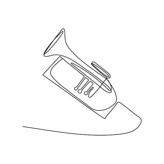 Arte continuo de una línea boceto del día internacional de la música mundial