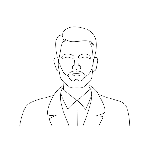Arte continuo de una sola línea del hombre