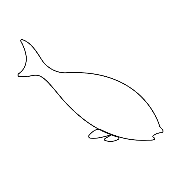 Arte continuo de una sola línea de peces Pescado lindo vector de dibujo de una línea e ilustración