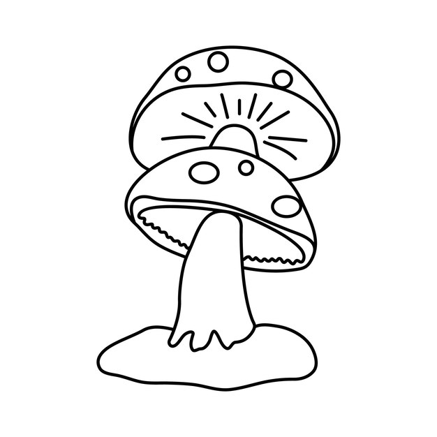 Arte continuo de una sola línea de setas Vector e ilustración de dibujo en línea de setas lindas
