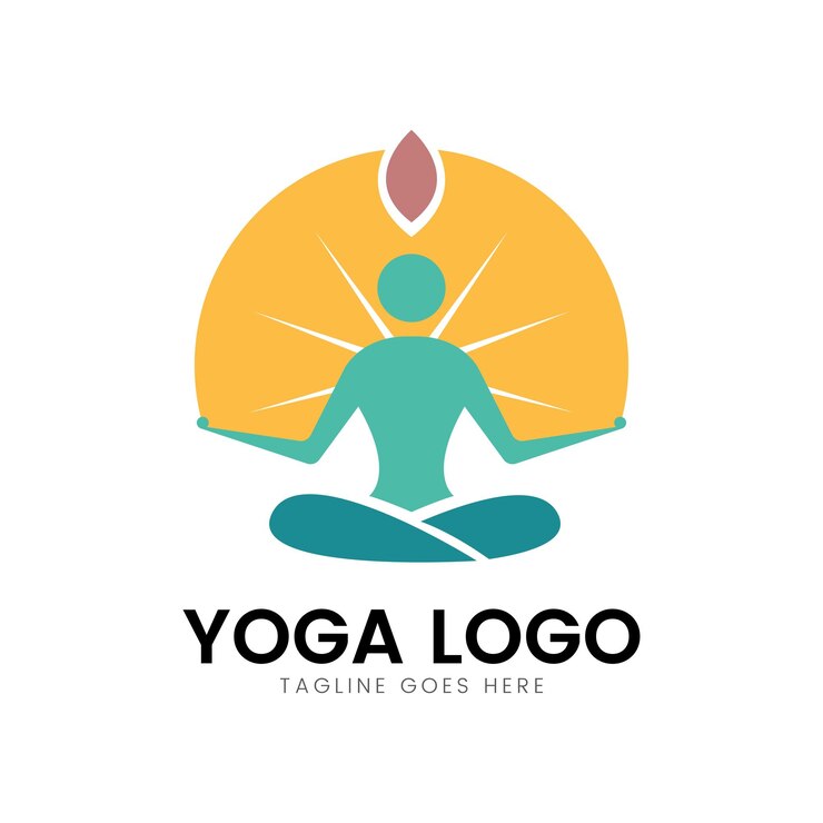 Arte creativo de diseño de logotipo de yoga