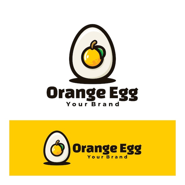 Arte creativo lindo huevo naranja