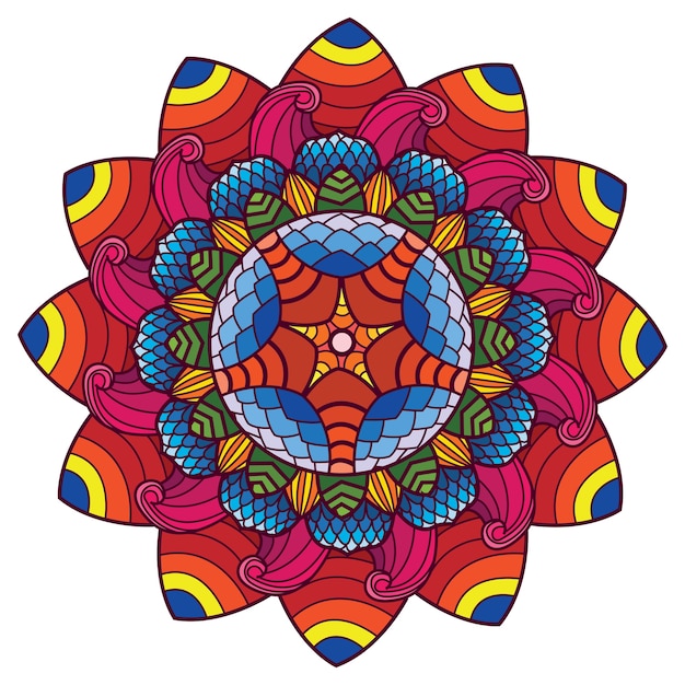 Arte decorativa mandala flor