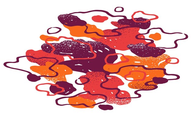 Arte dibujado a mano formas abstractas plantilla de composición vectorial para publicidad creativa o ilustración de abstracción elemento de diseño gráfico artístico