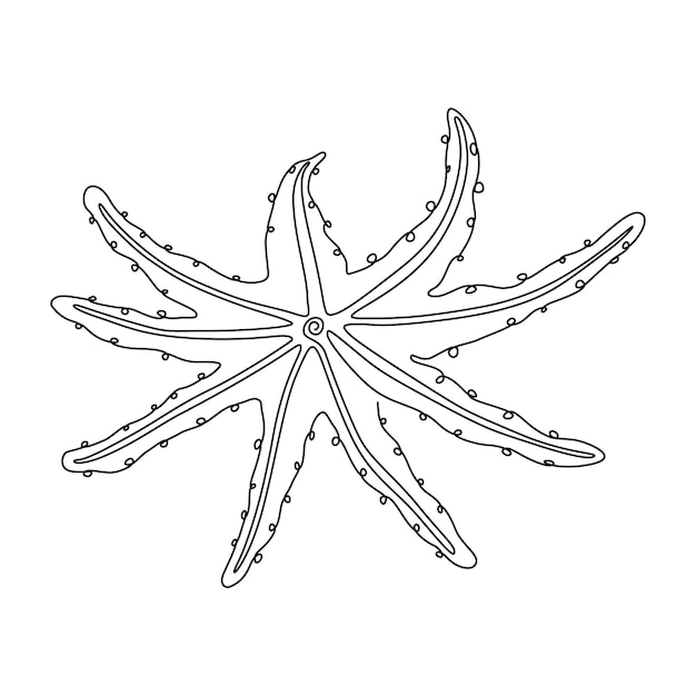 Arte de dibujo continuo de una línea del estilo del logotipo del pez estrella
