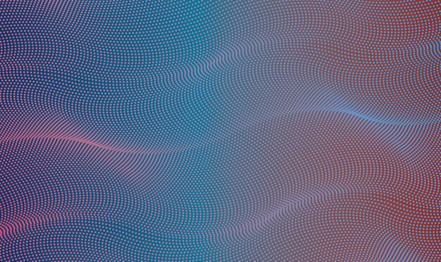 Arte digital abstracto Patrón de ondas azules y rojas Fondo