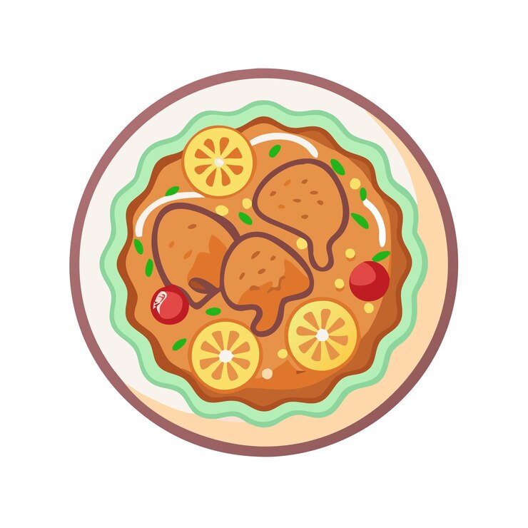 Vector el arte digital del curry de cordero afgano