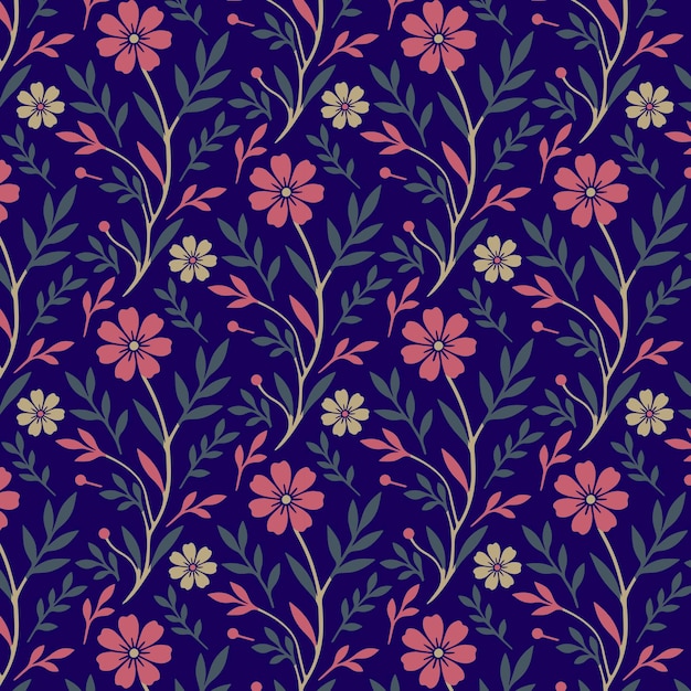 arte digital con patrones florales sin costuras con elementos ornamentales para imprimir bajo demanda