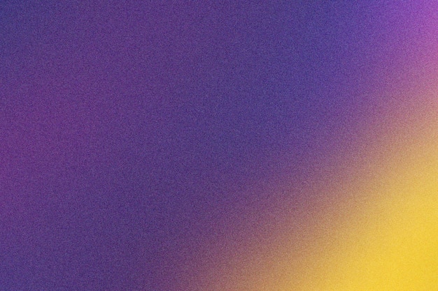 Arte digital de textura granulada con gradiente índigo púrpura amarillo único