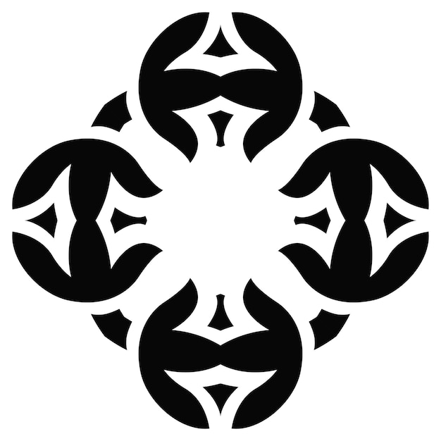 Arte de diseño de elementos gráficos en blanco y negro vector gratuito