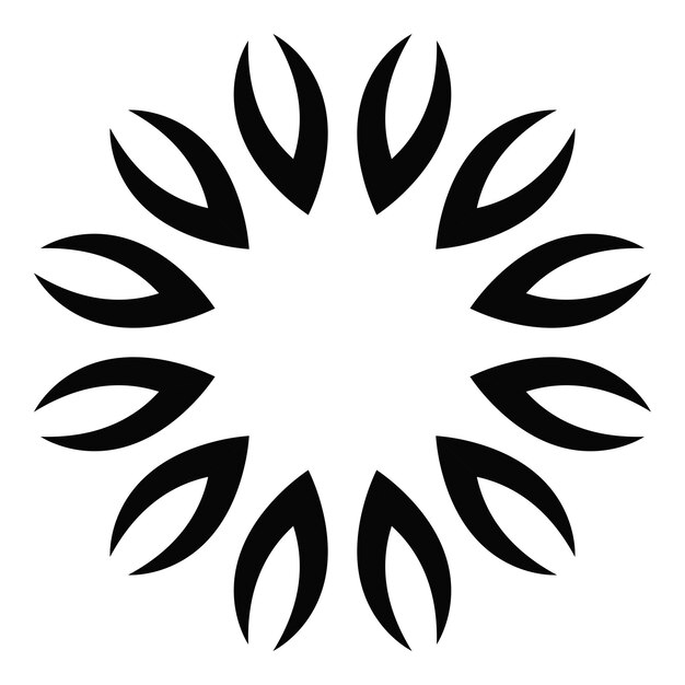 Arte de diseño de elementos gráficos en blanco y negro vector gratuito