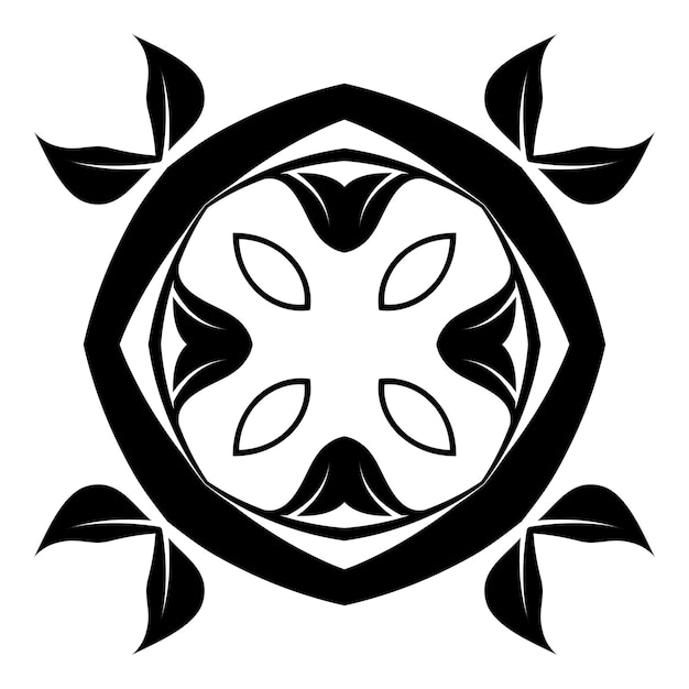 Arte de diseño de elementos gráficos en blanco y negro vector gratuito