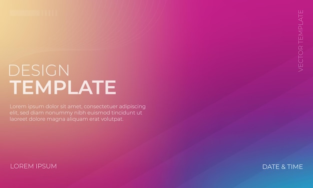 Arte de diseño de fondo con gradiente de oro magenta azul vivo